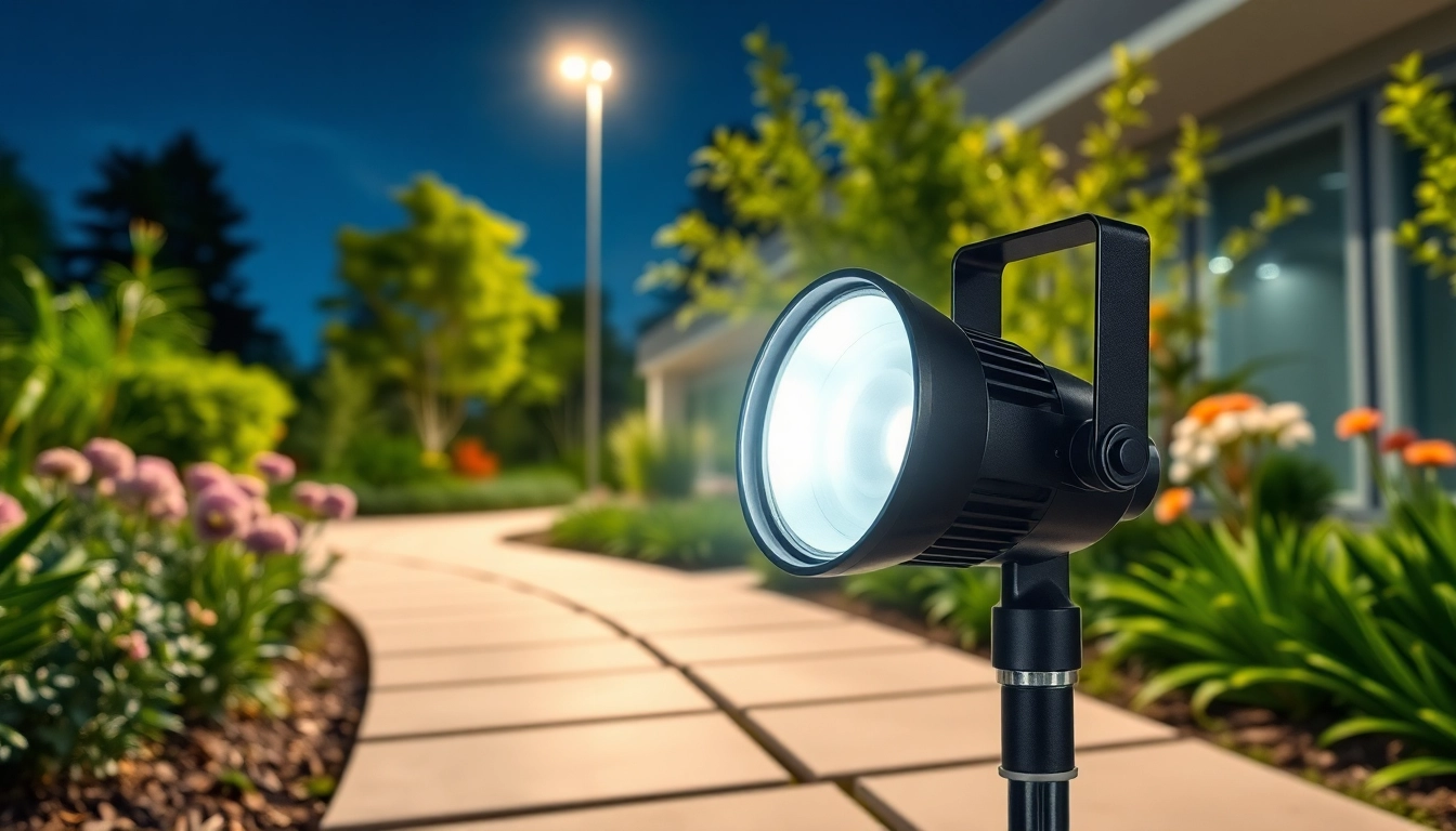 Verlicht je tuin met een krachtige led straler die helderheid en stijl biedt.