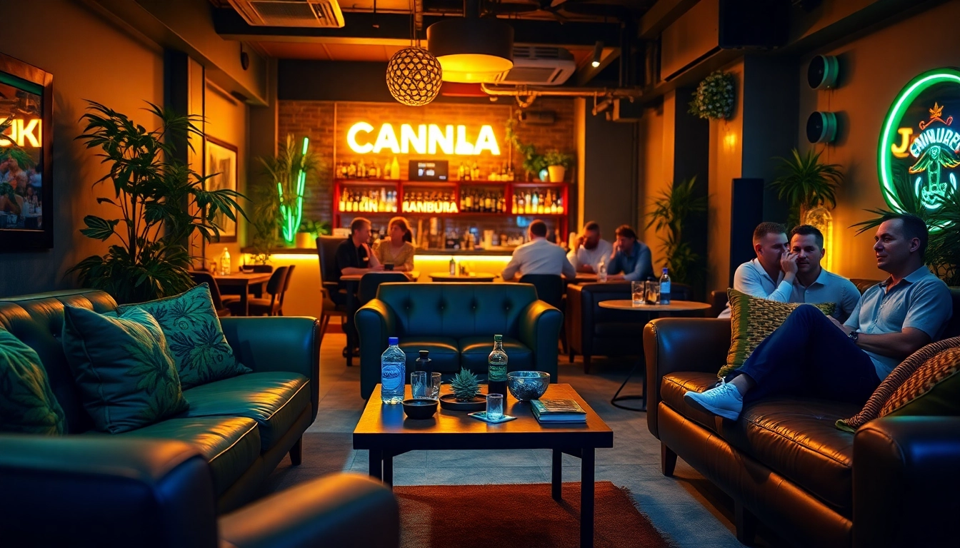 Entspannen in der cannabis club hamburg mit lebendiger Atmosphäre und trendigen Accessoires