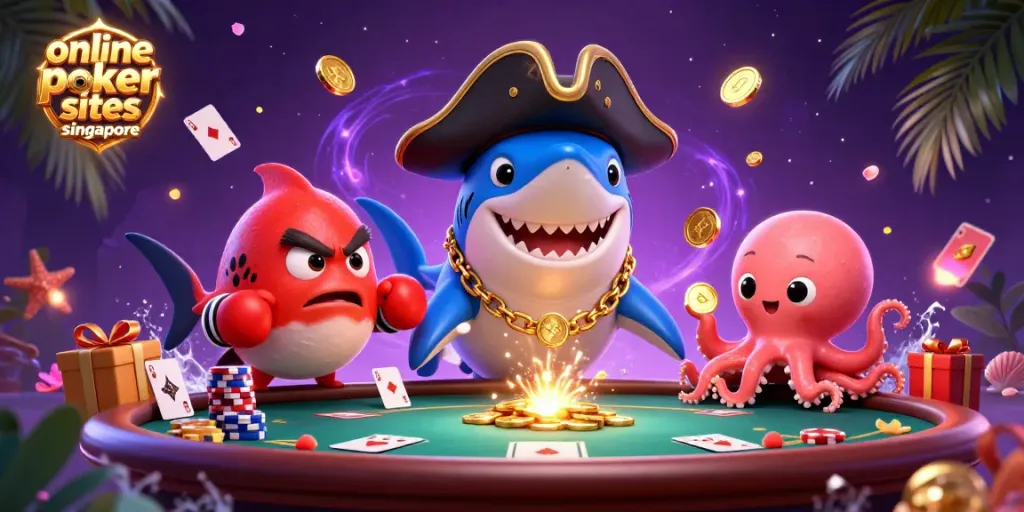 Engage with top online poker sites Singapore featuring dynamic games and vibrant characters.