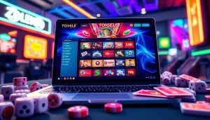 Menggambarkan pengalaman menarik togel online di laptop modern.