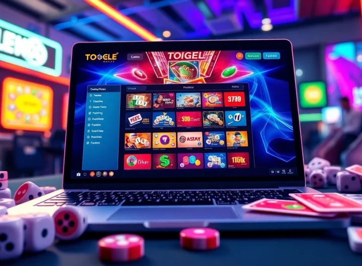 Menggambarkan pengalaman menarik togel online di laptop modern.