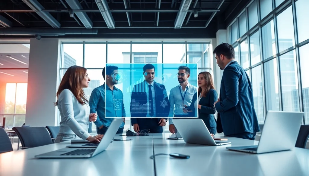 Outsourced IT Support Tampa professionals collaborating in a modern office environment.