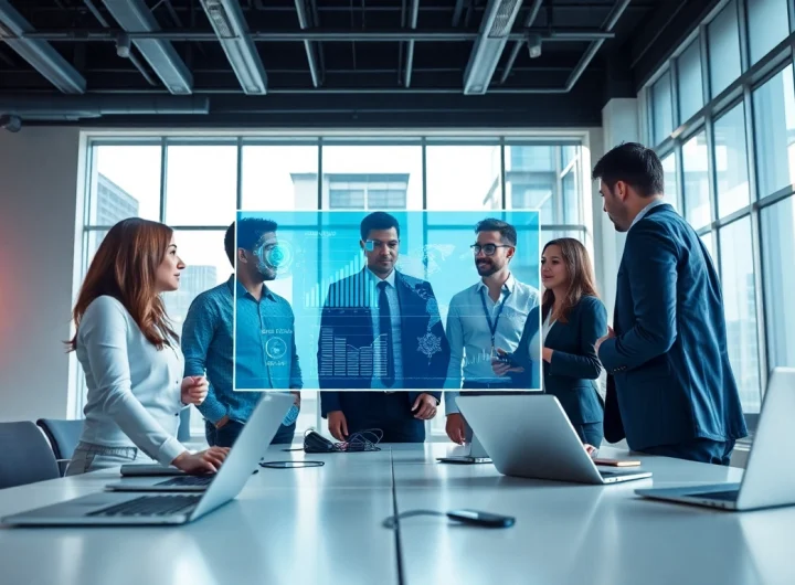 Outsourced IT Support Tampa professionals collaborating in a modern office environment.