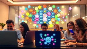 Menampilkan pemain yang antusias terlibat dalam toto togel online dengan suasana yang hidup.