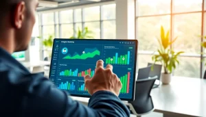 Engaging view of an smm panel interface in a modern office with analytical data.