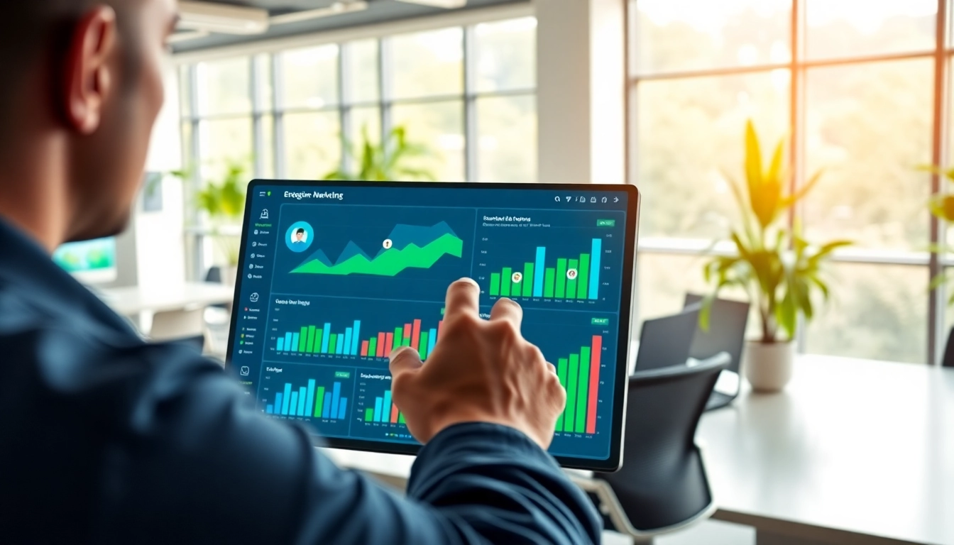 Engaging view of an smm panel interface in a modern office with analytical data.