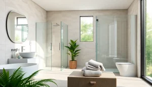 sonni sanitär GmbH zeigt innovative Badezimmerprodukte in einem modernen, eleganten Raumdesign.