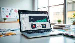 Showcasing a TikTok SMM panel interface on a laptop, highlighting social media marketing results.