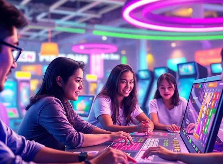 Menampilkan pemain togel online yang terlibat dalam permainan dengan antusiasme tinggi.