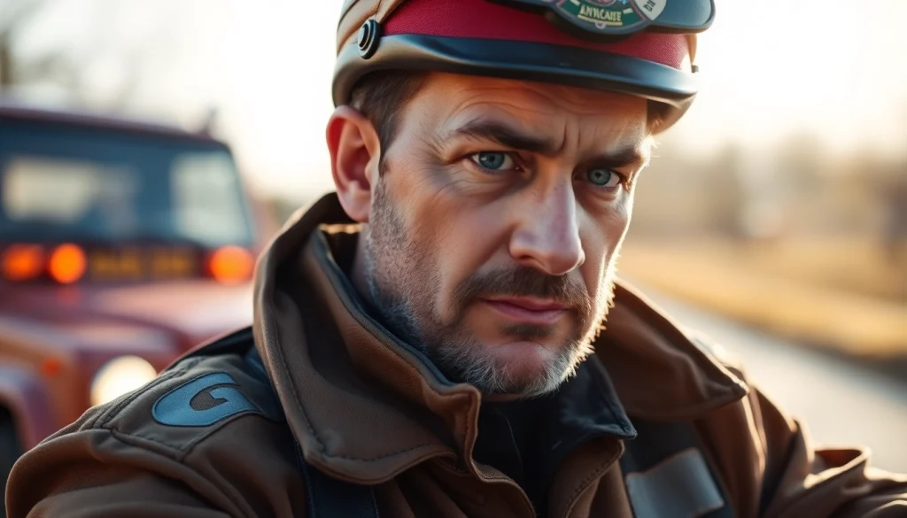 Kfz Sachverständiger Düren inspiziert sorgfältig ein Unfallfahrzeug im Freien.