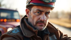 Kfz Sachverständiger Düren inspiziert sorgfältig ein Unfallfahrzeug im Freien.