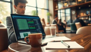 Analyze new88 com betting strategies with focus on data and strategy in a modern café setting.
