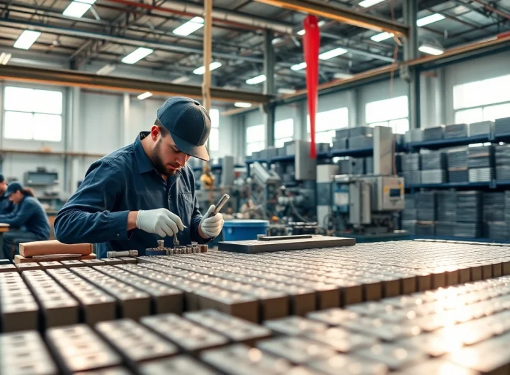 Showcase of NdFeB magnets manufacturer in China demonstrating high-quality production processes.