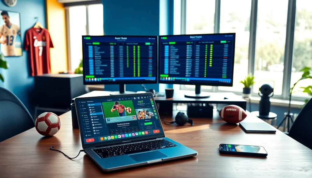 Discover the best sports betting sites in Mexico with a vibrant betting setup featuring live odds.