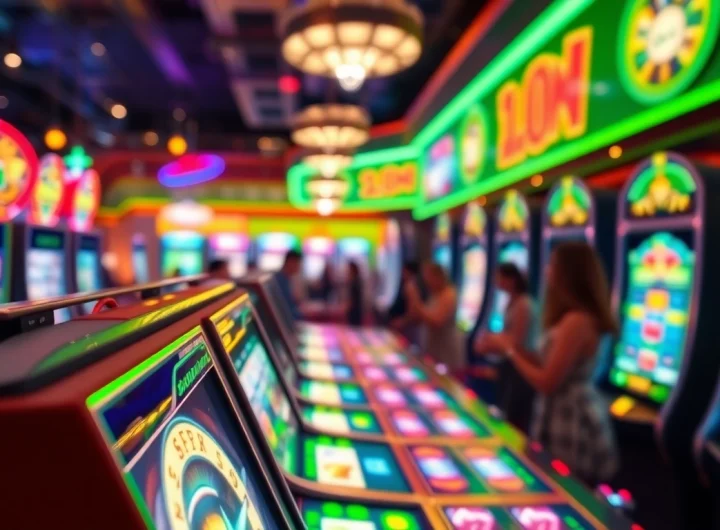 Menangkan hadiah besar dengan slot mesin yang cerah dan berwarna di kasino.