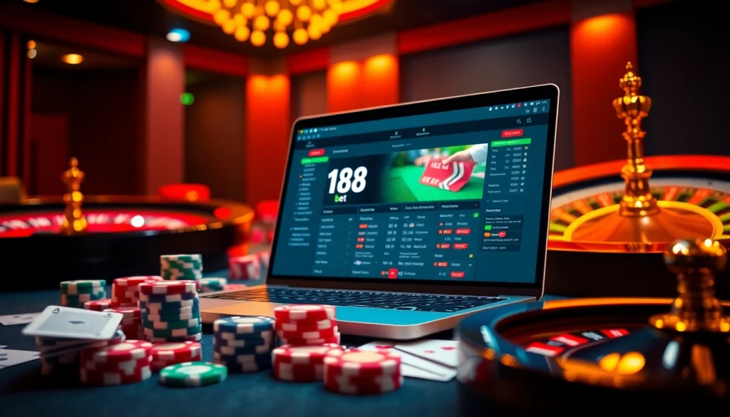 Experience the excitement of gambling at 188bet with vibrant casino games and betting options.