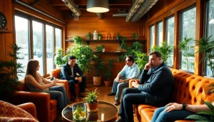 Cannabis legal Espagne: atmosphere inside a cannabis club with members enjoying their time.