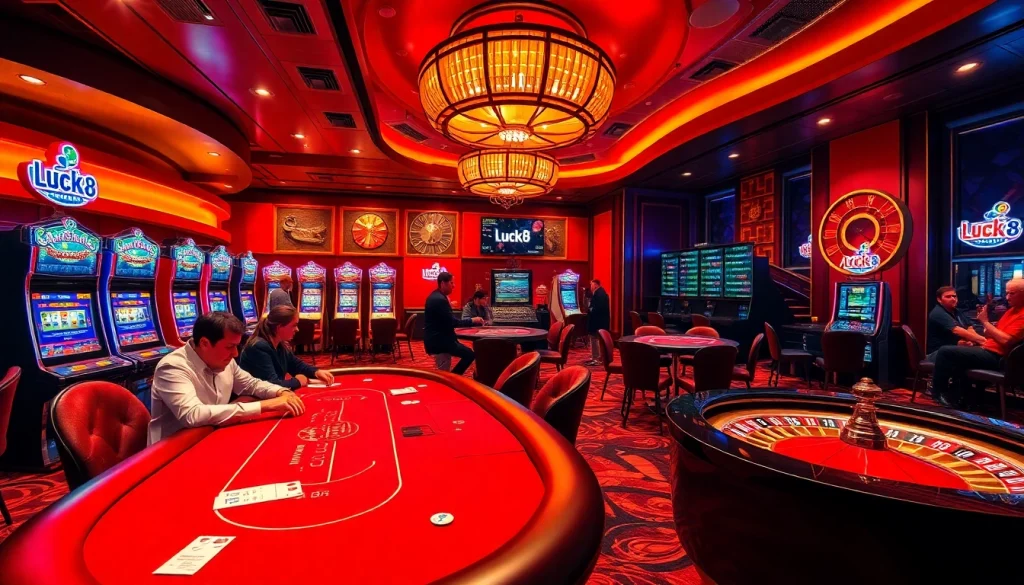 Experience the excitement of Luck8 with thrilling casino games and vibrant atmosphere.