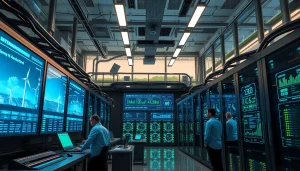 Advanced AI crypto mining site showcasing real-time operational efficiency