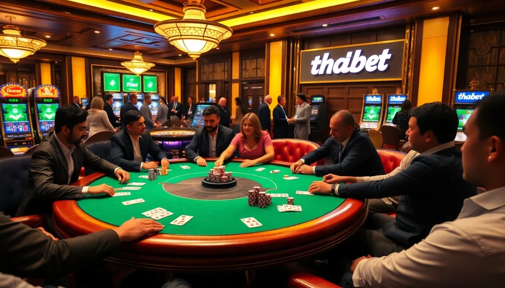 Experience the thrill at THABET's high-stakes poker table with professional players.
