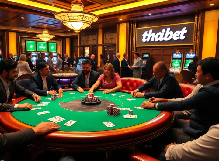 Experience the thrill at THABET's high-stakes poker table with professional players.