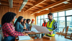 Engaged students in construction education Colorado hands-on learning session.