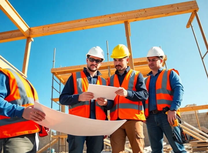 Construction apprenticeships carolinas engaging in teamwork on a construction site, showcasing dedication.