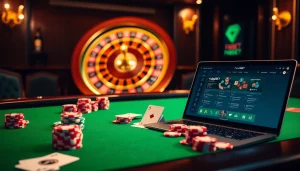 Experience the thrill and luxury of online gambling with Link F8BET at a sophisticated casino setting.