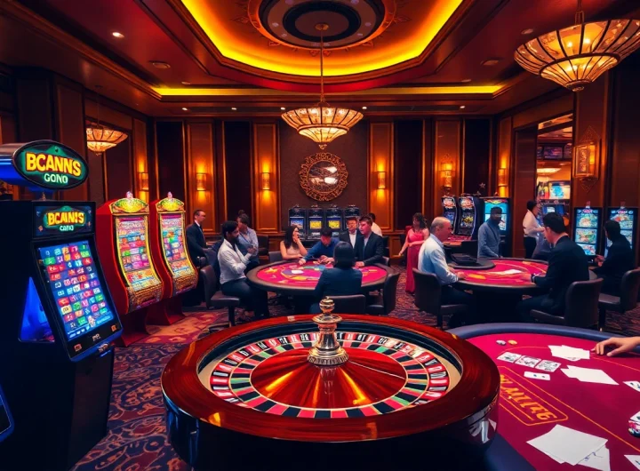 Người chơi Bet Vip tận hưởng không khí casino sôi động với roulette, poker và các máy đánh bạc.