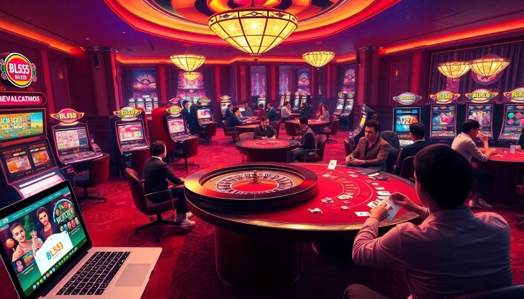 Experience the excitement of betting on trang chủ BL555 with vibrant casino gaming elements.