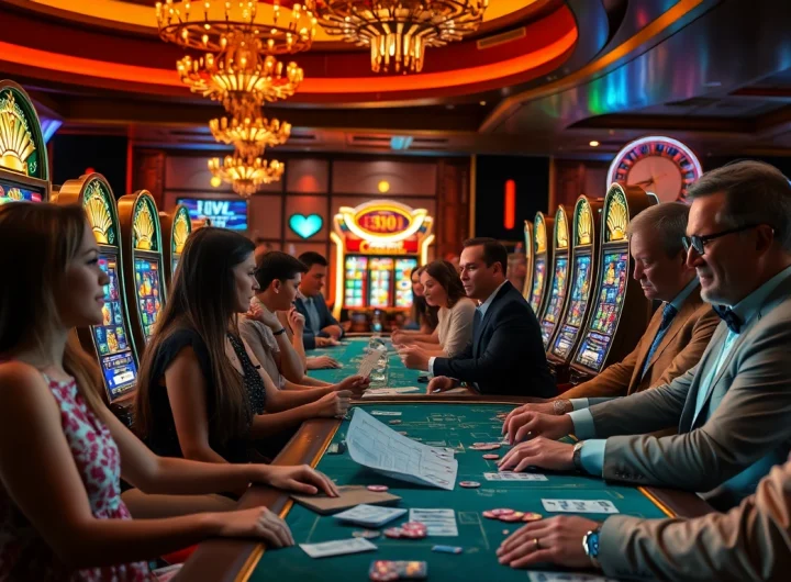 Engage with the slot bet kecil scene showcasing players thriving at a vibrant casino table.