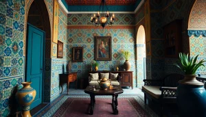 Des carreaux zellige vibrants subliment un intérieur marocain chaleureux avec des motifs complexes.