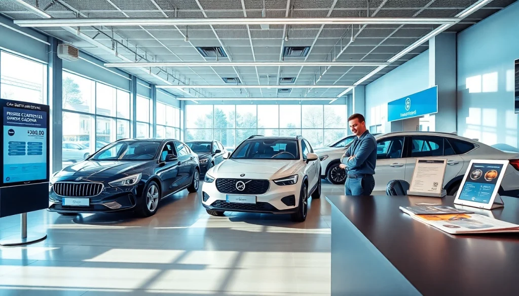 Chirie auto Moldova: Modern car rental office in Chișinău showcasing vehicles and customer service.