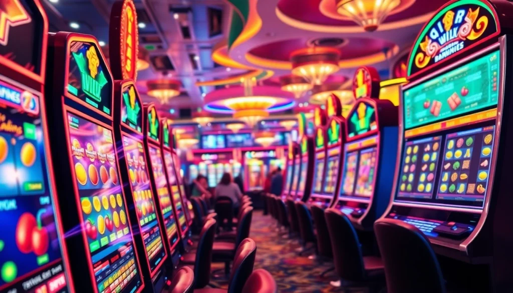 เล่น 918kiss slot พร้อมเครื่องสล็อตที่มีสีสันมากมายในคาสิโนที่มีความสุข