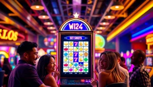 Experience the excitement of winmy slot with vibrant graphics and animated players enjoying the thrill.