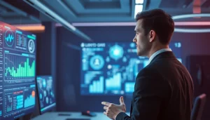 Optimizing human interface with AI through engaging technology interactions in a modern workspace.