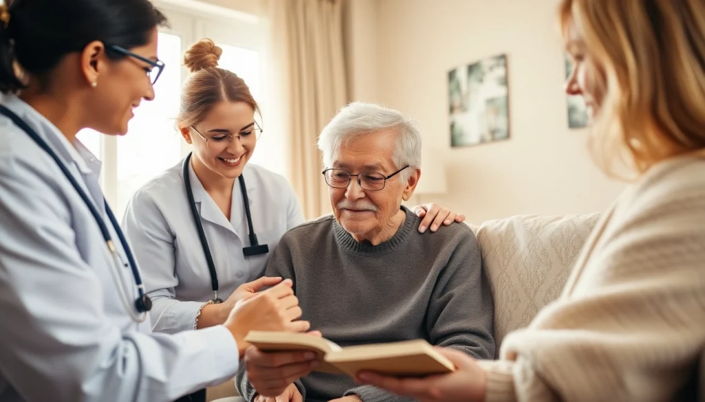 Senior caregivers austin tx providing compassionate support to an elderly individual in a cozy home.