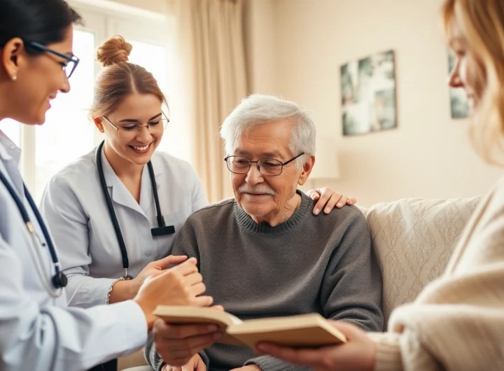 Senior caregivers austin tx providing compassionate support to an elderly individual in a cozy home.