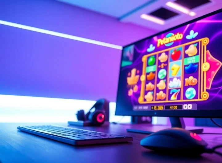 Permainan petanitoto dengan antarmuka slot online yang menarik dan penuh warna.