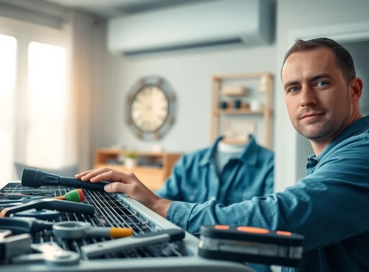 Expert technician conducting ac repair mesa az to maintain home comfort and efficiency.