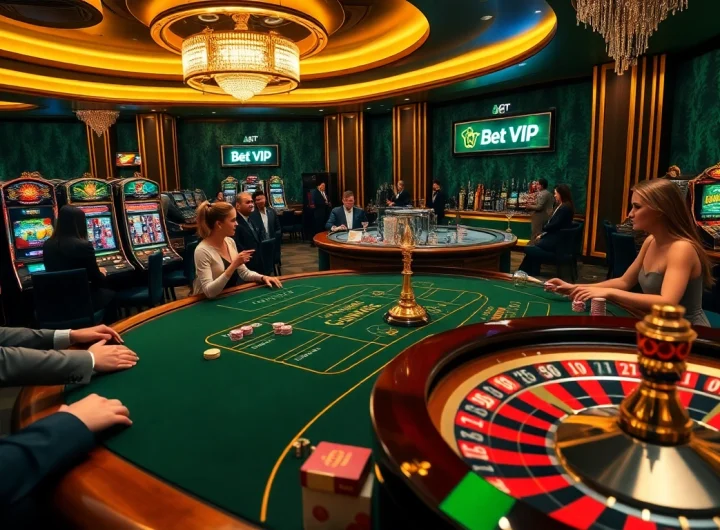 Trải nghiệm sự hứng khởi của trò chơi casino Bet VIP với bàn chơi sống động, cược ở mức cao và không gian sang trọng.