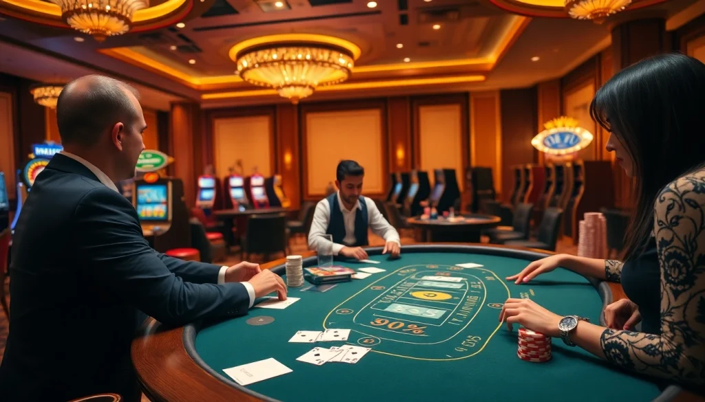 Join the excitement at https://mm88.vegas/ with dynamic blackjack action in a luxurious casino setting.