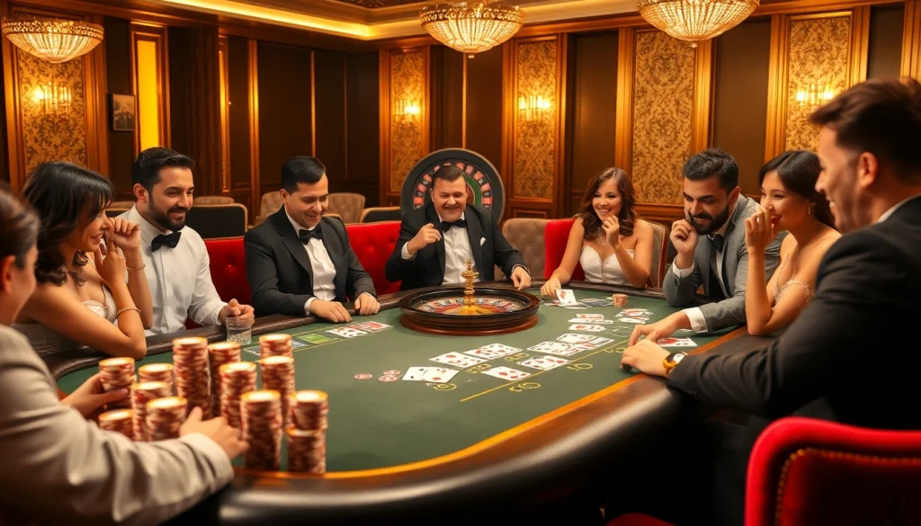 Trải nghiệm cảm giác hồi hộp của LUCK8 và LUCKY8 khi người chơi tham gia vào các bàn chơi casino sống động, đầy chip cược poker và những lá bài.