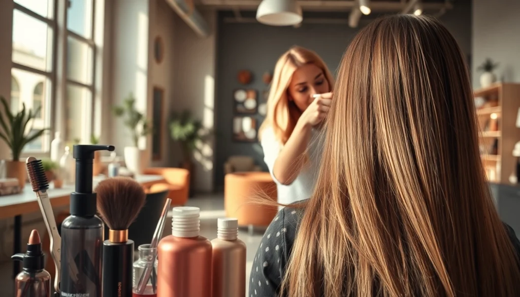 Experience salon coafura bucuresti with a stylist crafting beautiful hairstyles in a modern studio.