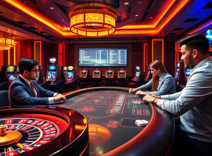 Exciting gaming experience at MK 8 casino table with vibrant chips and roulette.