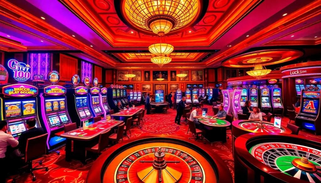 Người chơi tham gia trải nghiệm các trò chơi hấp dẫn tại casino https://luck8.com với các máy xèng sống động và bàn poker.