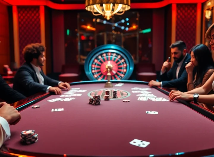 Exciting poker gameplay at F8BET with vibrant casino elements and lively atmosphere.