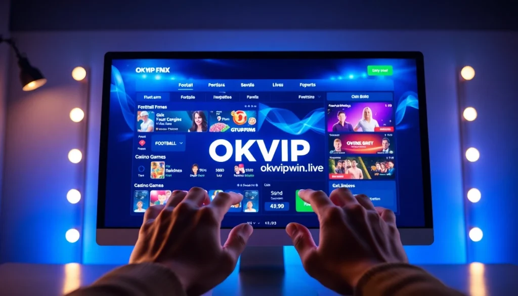 Experience the engaging interface of okvipwin.live for online betting.