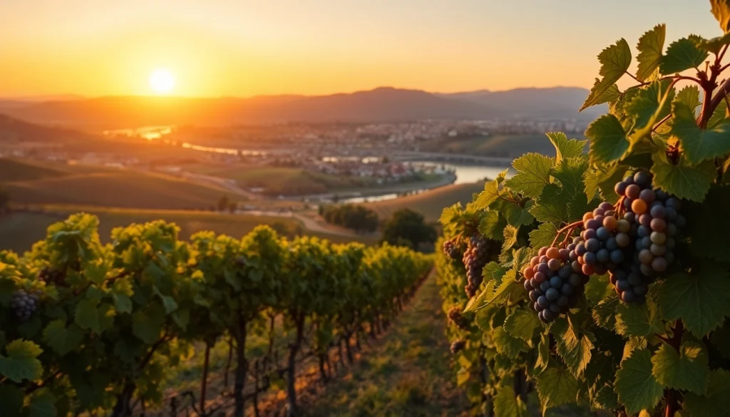 Explore the vineyards and beautiful scenery of Carksburg CA during sunset.