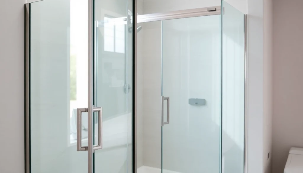 Showcasing elegant shower doors with sleek design and modern craftsmanship.
